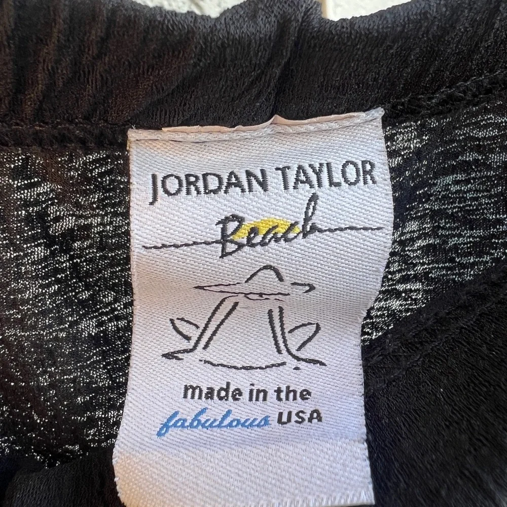 Jordan Taylor Black Beach CoverUp Wide Leg Capri Pant Size XL